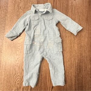 First Impressions Light Blue Baby Outfit Sz 6-9 months Robots AG